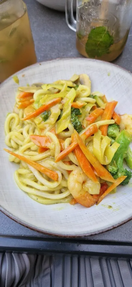 Wok Crevette Et Udons Au Curry